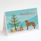 Caroline&#x27;s Treasures Goldador Christmas Tree Greeting Cards and Envelopes Pack of 8